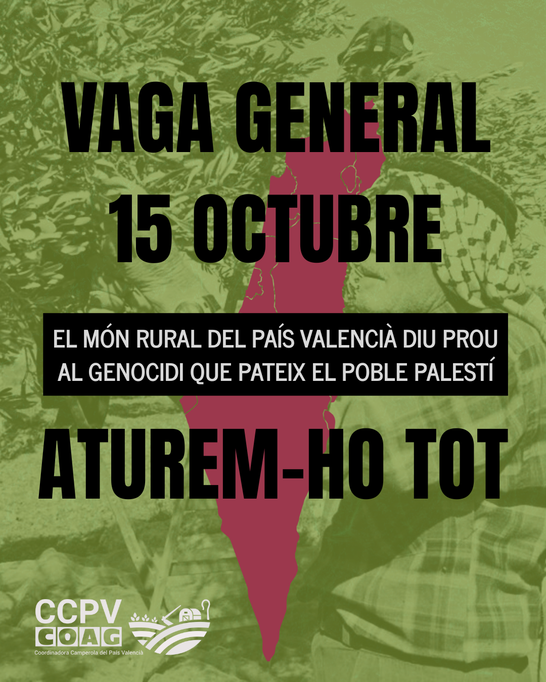 El món rural del País Valencià diu prou al genocidi que pateix el poble palestí